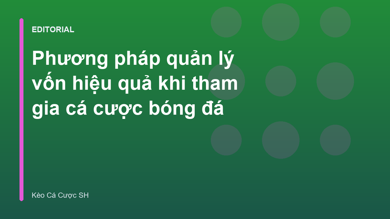 Biểu đồ quản lý vốn cá cược bóng đá